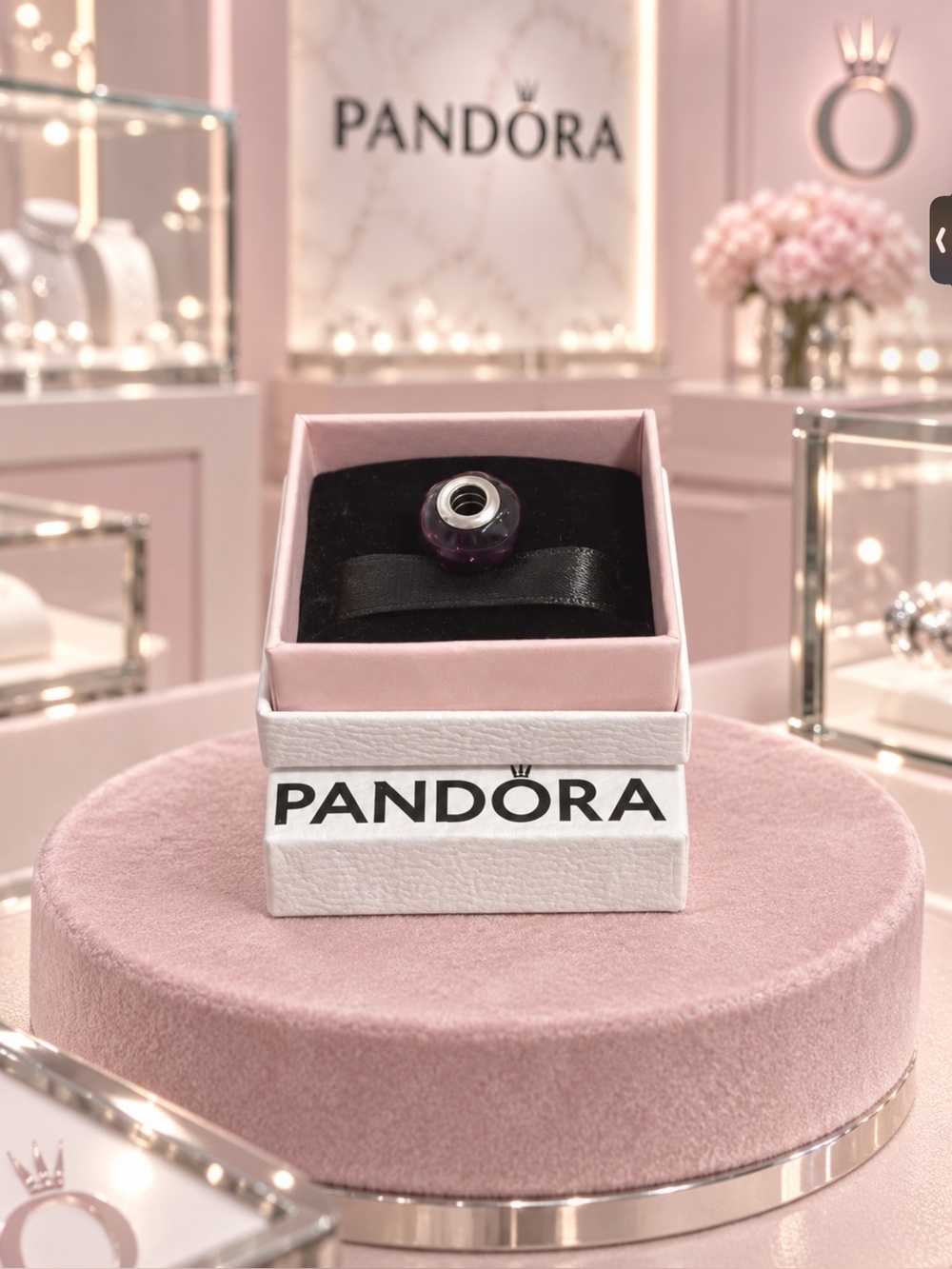Pandora Deep Purple Murano Glass Charm